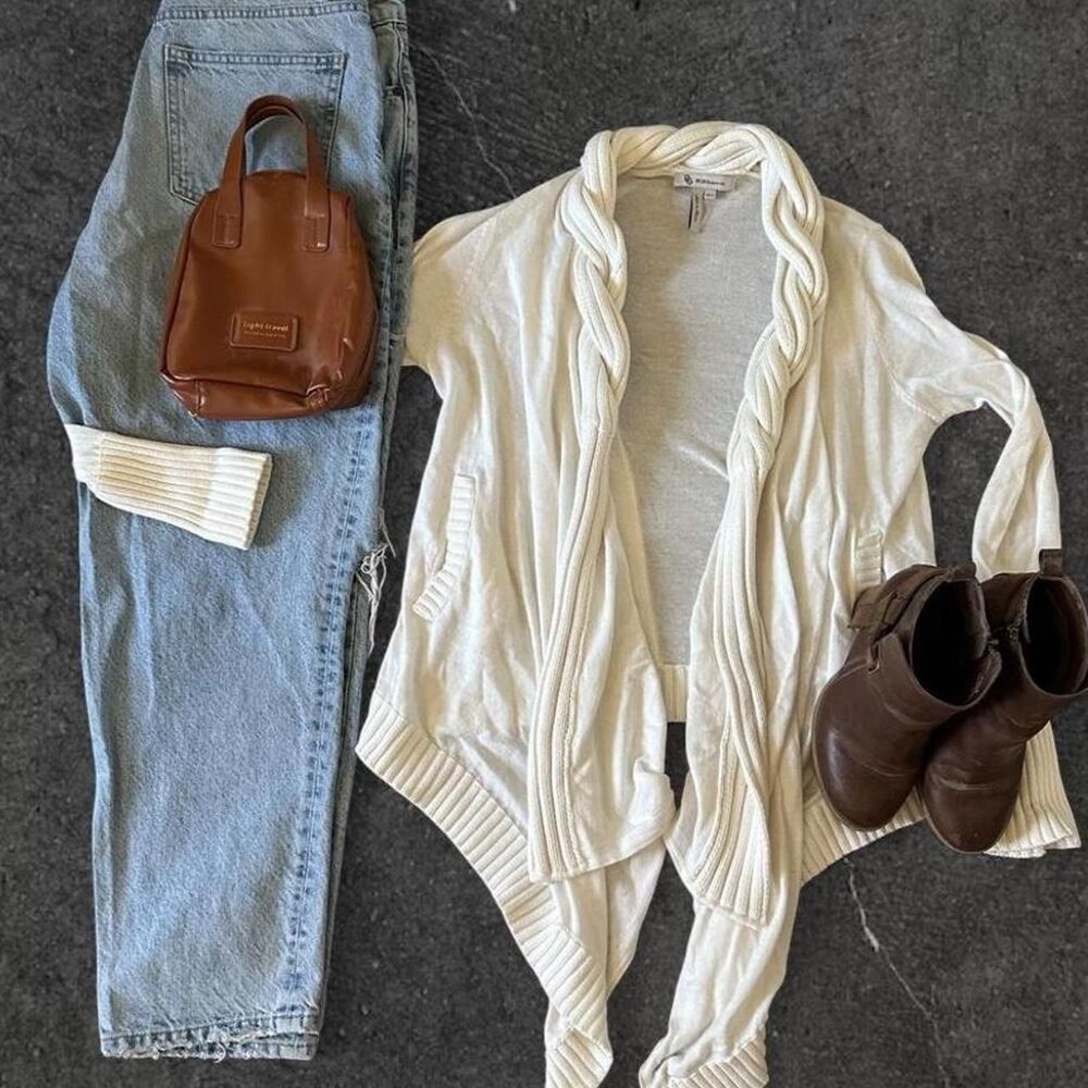 Boho Fairy Y2K White Cardigan